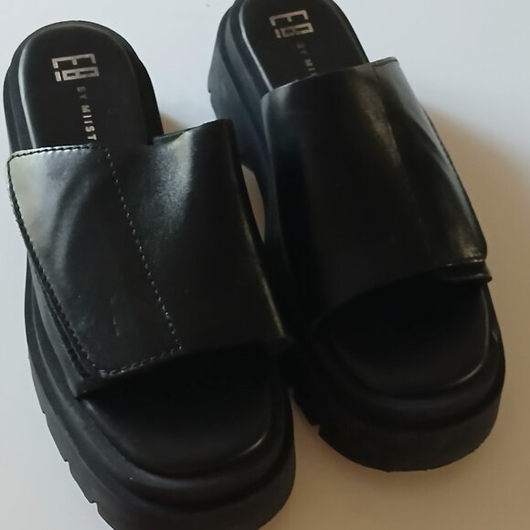 E8 Miista GUC Women's Velcro Platform Slides Size 40 - Picture 3 of 9
